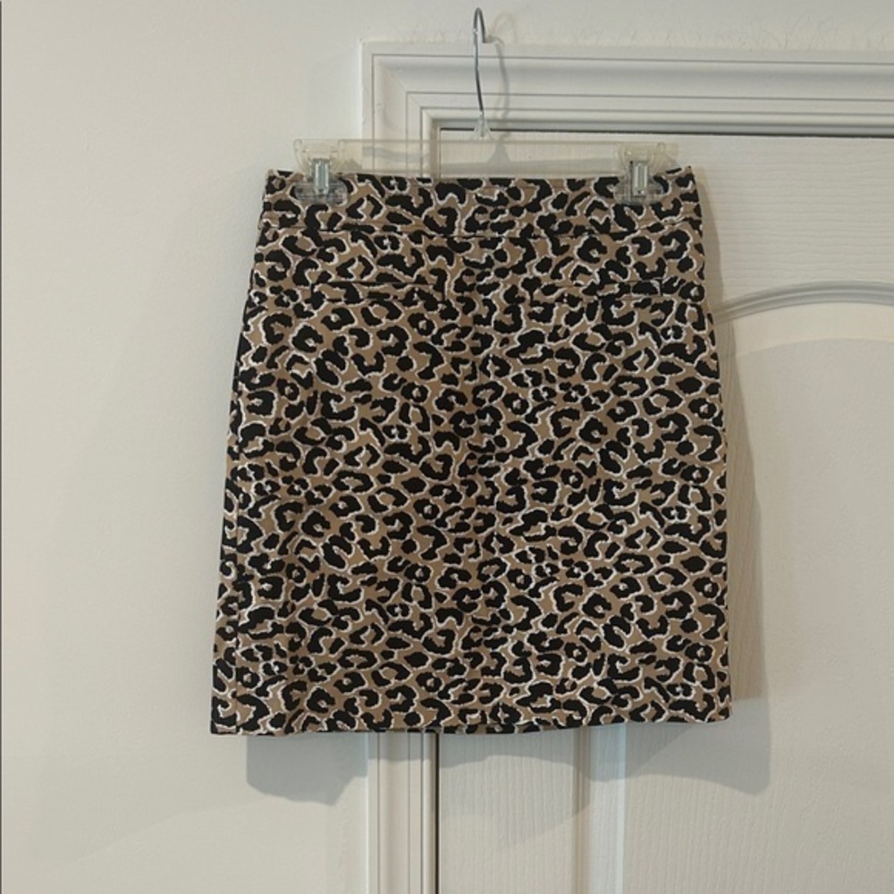 Talbots Leopard Print Mini Skirt - Brown and Black
